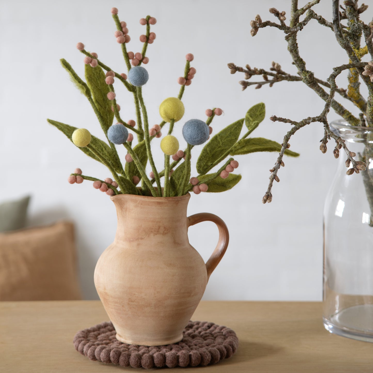 Gry & Sif - Blomst, Sea Blue Ø2cm