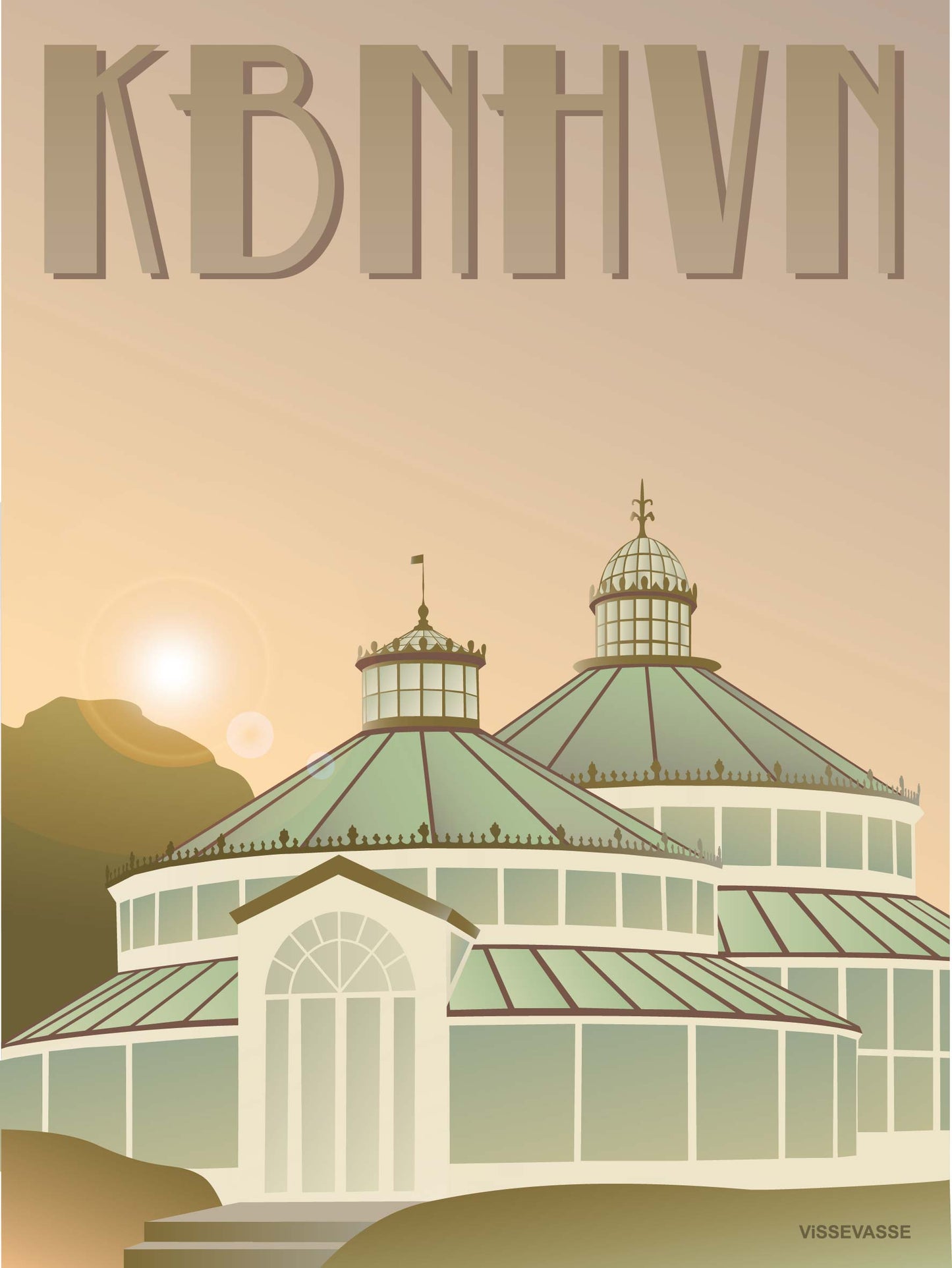 ViSSEVASSE A5 Kort/Plakat - KØBENHAVN Botanisk Have