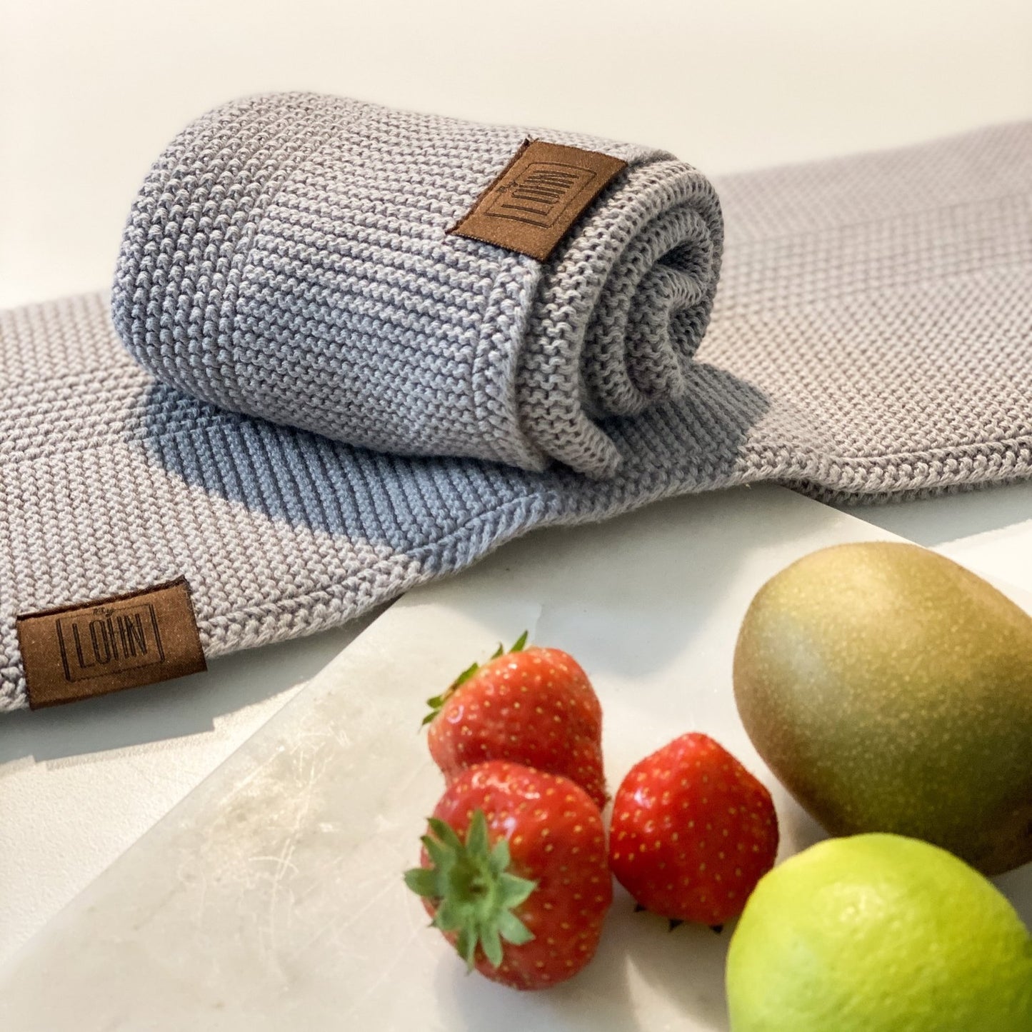 By LOHN - All round cloth 25 x 25 cm, Spanish Grey