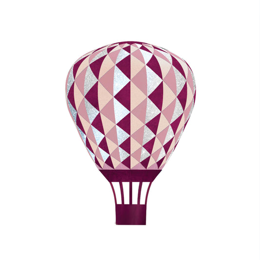 PaperMatrix - Luftballon, Bordeaux/sølv/rosa