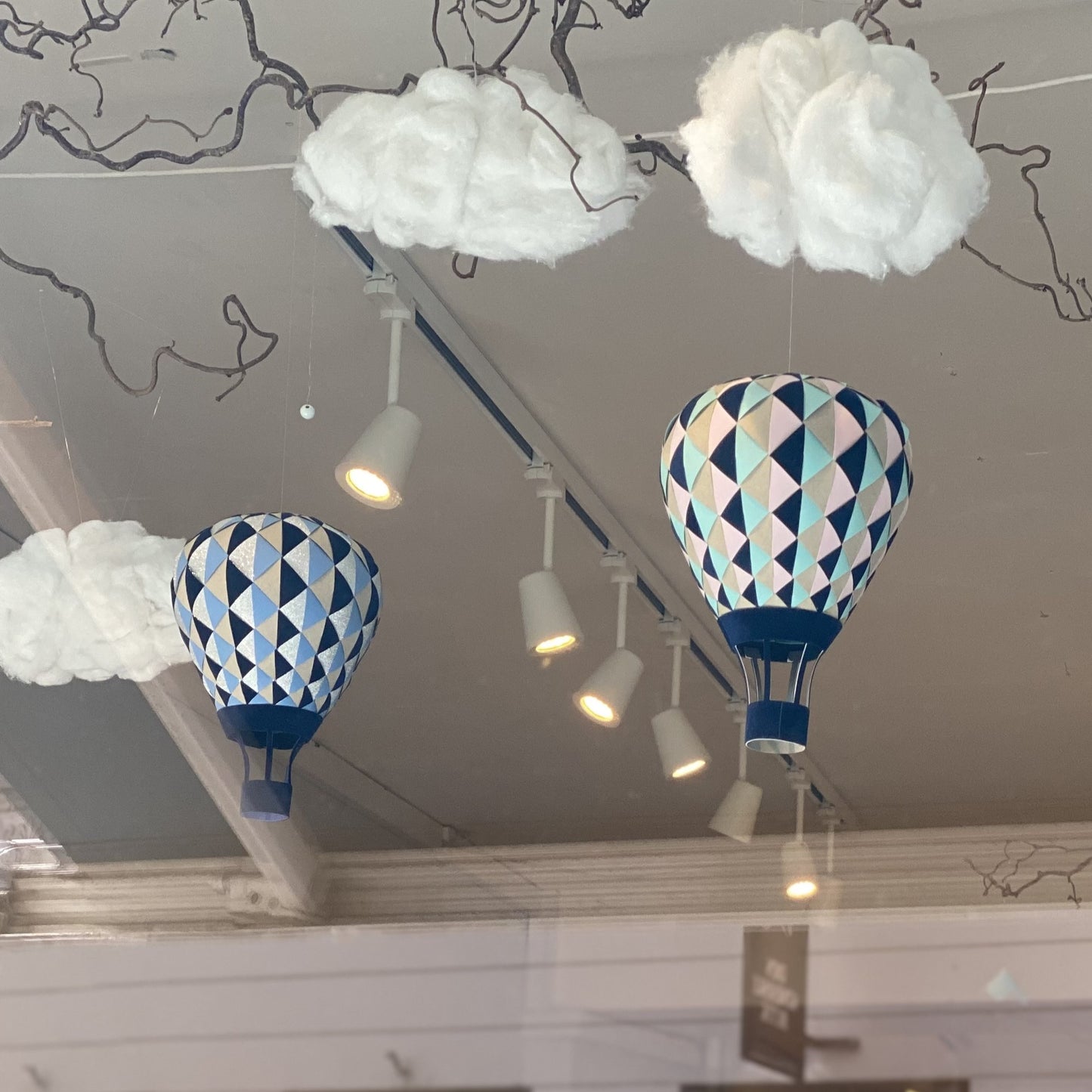 PaperMatrix - Luftballon, Mørk blå/mint/lyserød