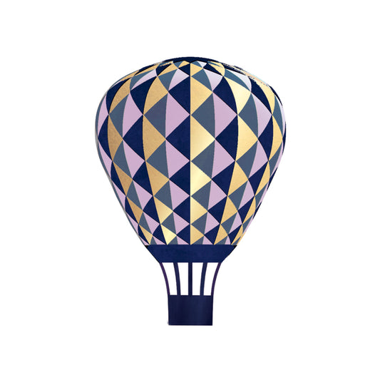 PaperMatrix - Luftballon, Mørk blå/guld/lyselilla