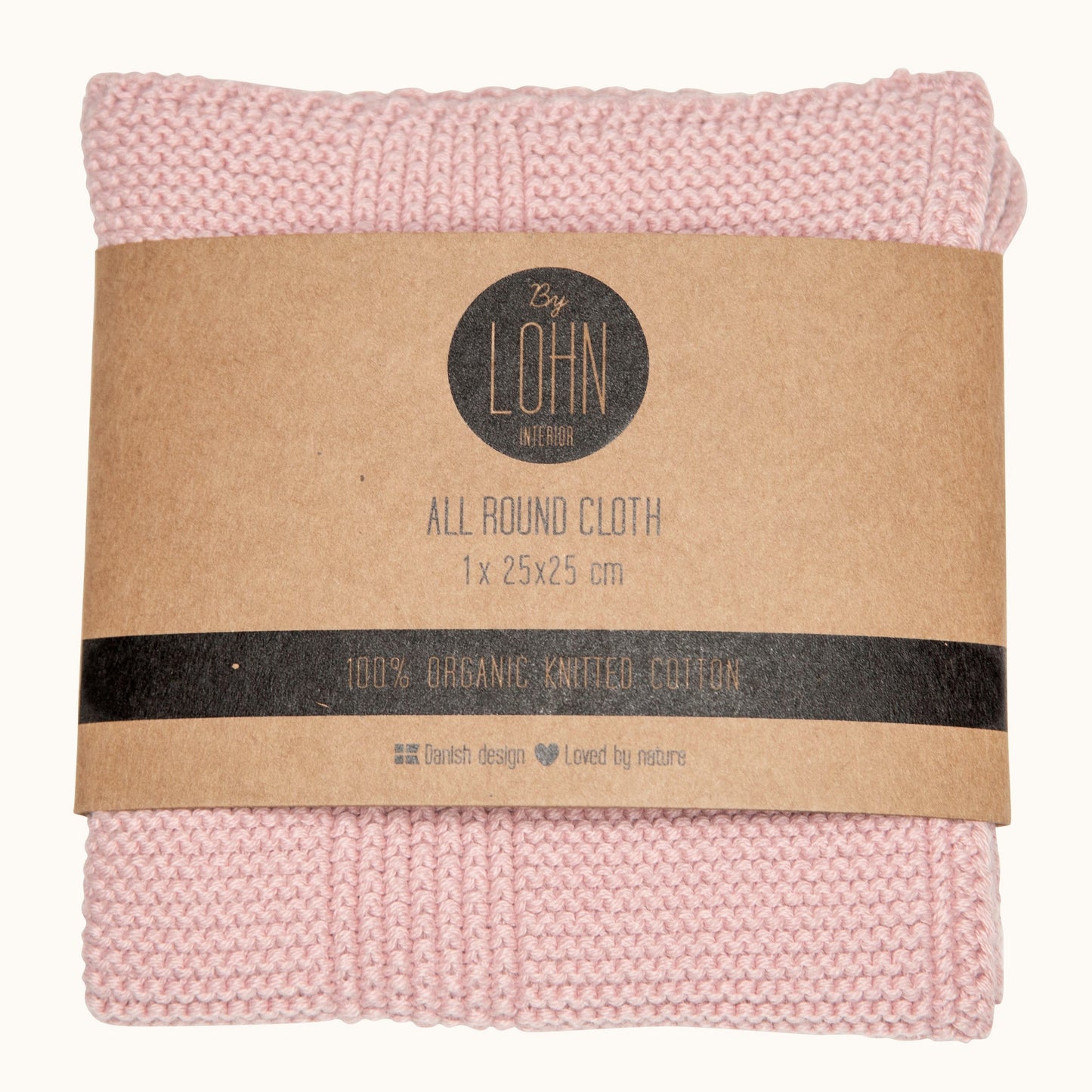 By LOHN – All round cloth 25 x 25 cm, Light Pink