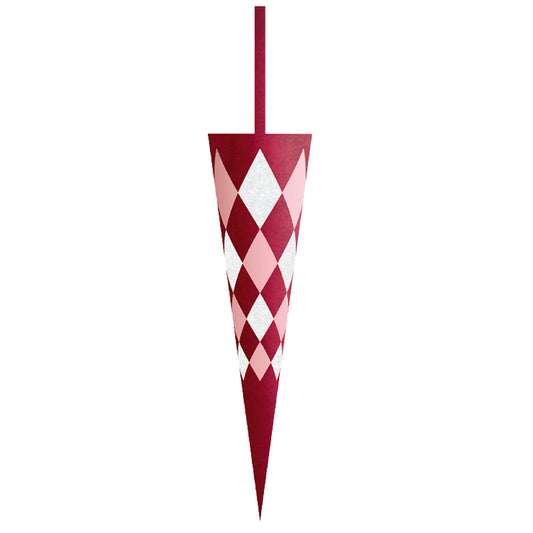 PaperMatrix - Klassisk kræmmerhus, rød/rosa/sølv, 2 stk