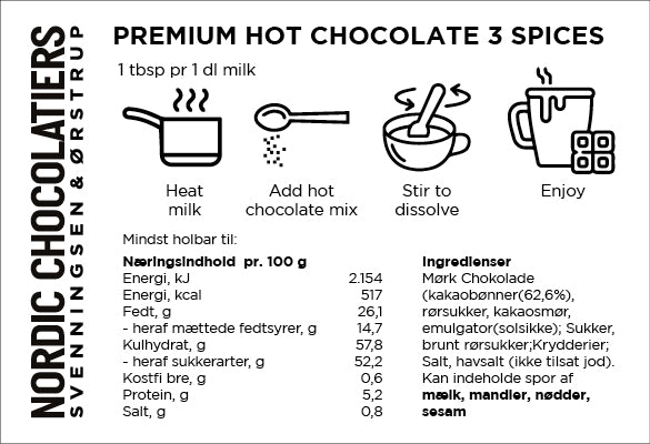 Nordic Chocolatiers - Hot Chocolate 3 Spices