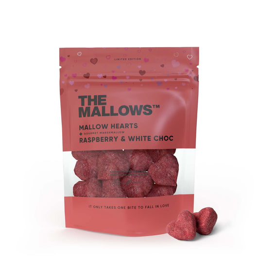 The Mallows - Heart, Raspberry + White Choc